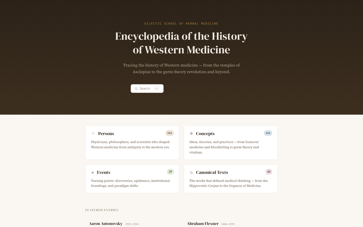 Encyclopaedia of Western Medicine snapshot