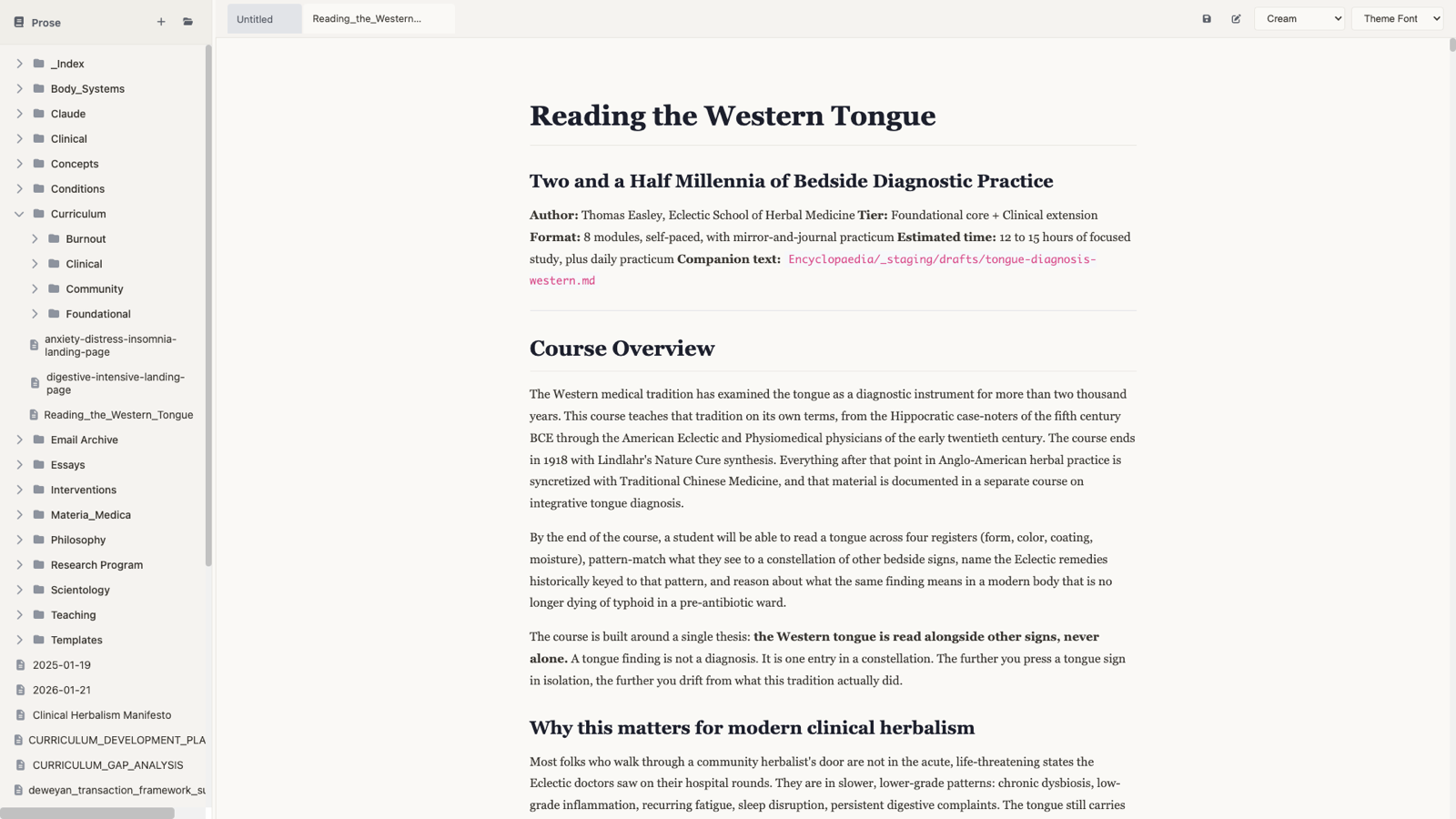 Prose snapshot
