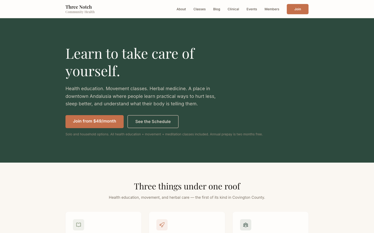Three Notch Community Health snapshot